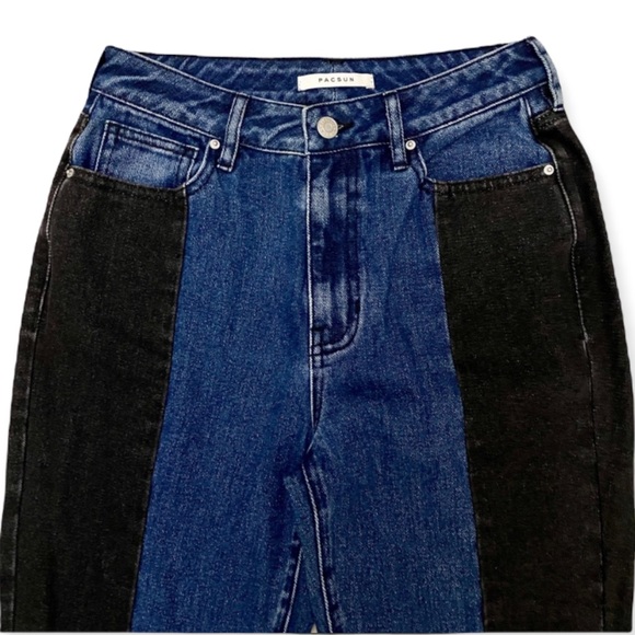 PAC Sun High Waisted Two Tone Loose Fit Jeans - Picture 4 of 10